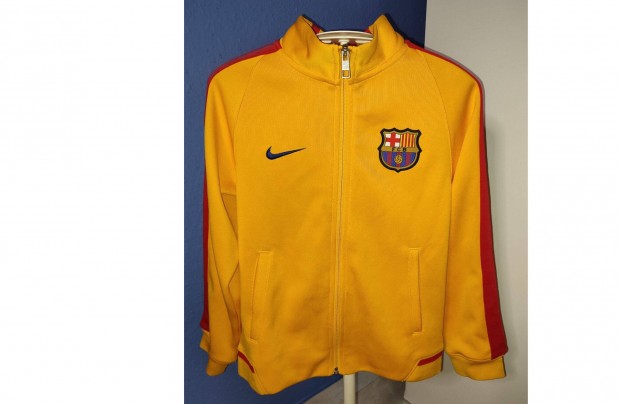 FC Barcelona eredeti Nike srga cipzras gyerek fels (128-137)