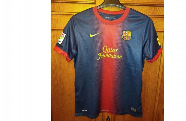 FC Barcelona gránátvörös 2012-13-as eredeti Nike gyerek mez (158-170)