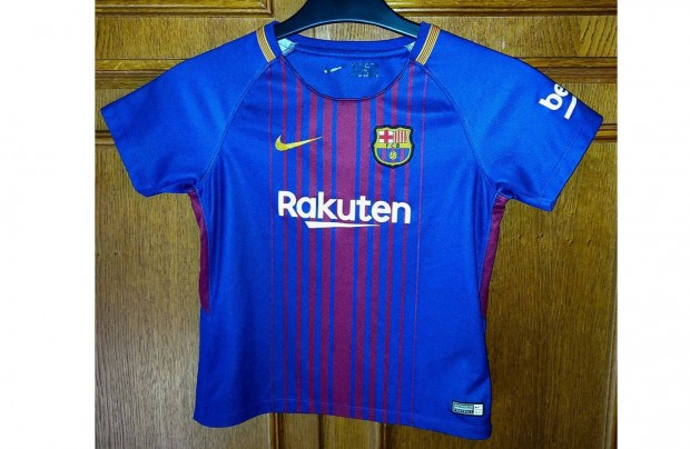 FC Barcelona gránátvörös kék 2017 eredeti Nike gyerek mez (110-116)
