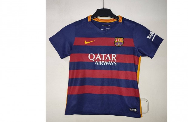 FC Barcelona gránátvörös kék eredeti Nike 2015 gyerek mez (116-122)