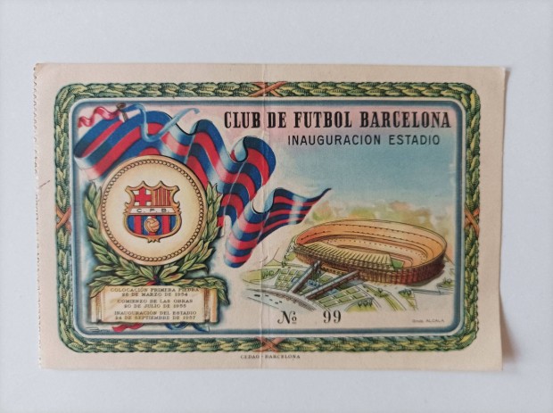 FC Barcelona stadion megnyit jegy (eredeti)