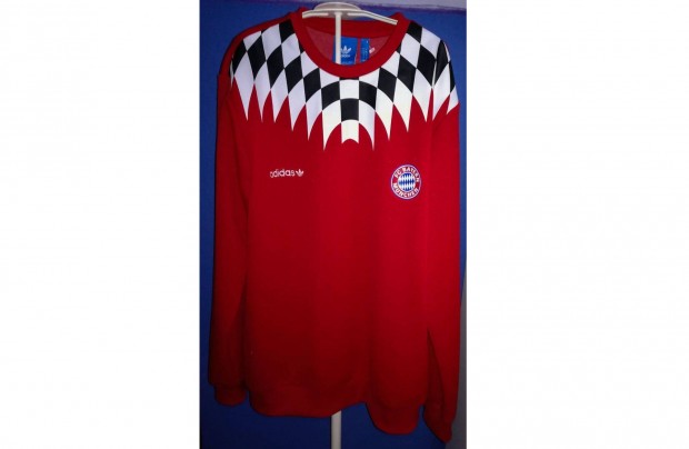FC Bayern München eredeti adidas Originals piros pulóver (L)
