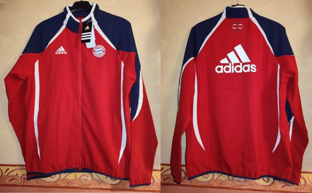 FC Bayern München eredeti adidas centenáriumi piros cipzáras felső M