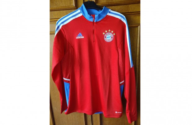 FC Bayern Mnchen eredeti adidas cipzras nyak piros fels (L)