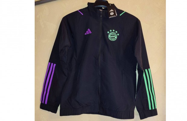 FC Bayern München fekete eredeti adidas cipzáras gyerek felső (M,152)