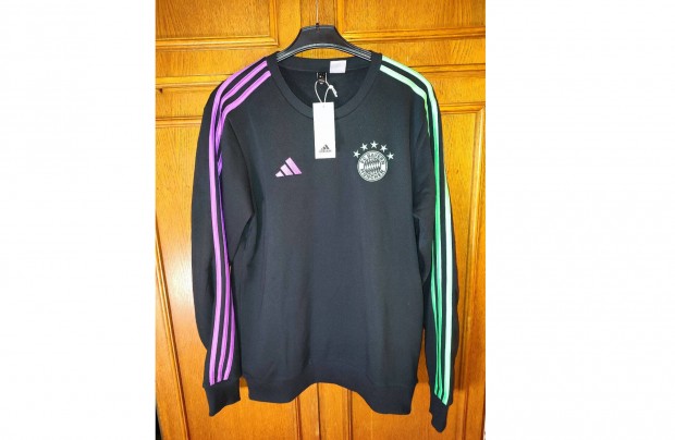 FC Bayern München fekete lila zöld eredeti adidas pulóver (M)