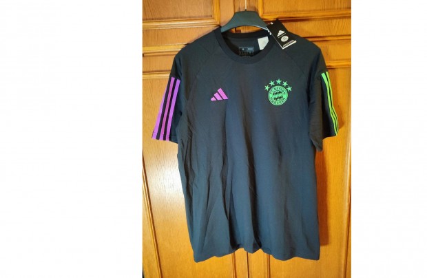 FC Bayern München fekete zöld lila eredeti adidas póló (M) I