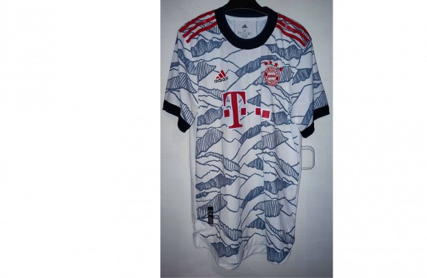 FC Bayern München kék fehér eredeti adidas 2021-22 mez (M)