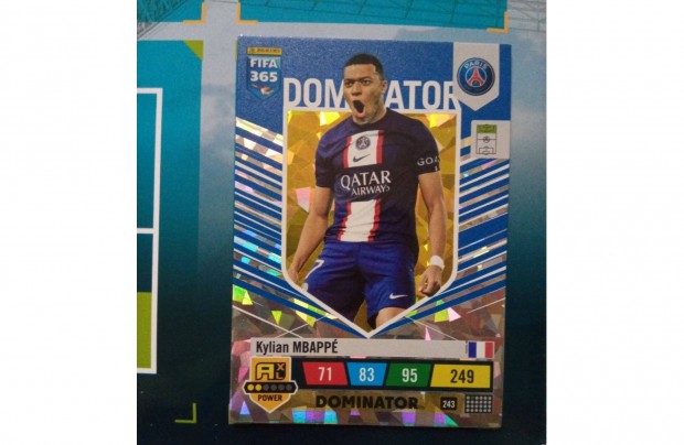 FIFA 365 2023 Adrenalyn Mbapp Dominator krtya