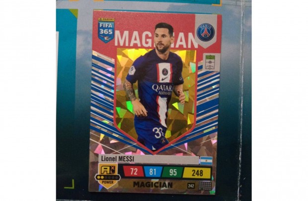 FIFA 365 2023 Adrenalyn Messi Magician focis kártya