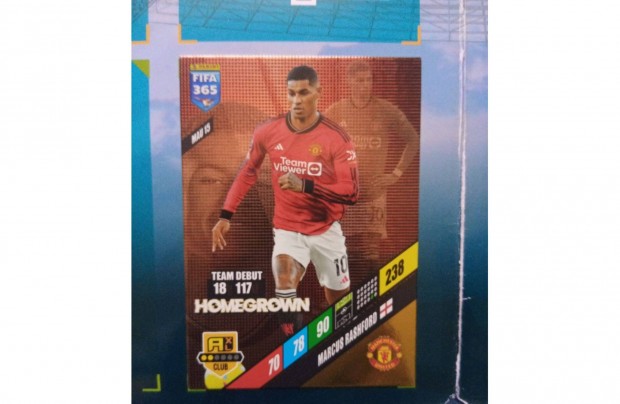 FIFA 365 Adrenalyn 2024 Marcus Rashford Homegrown krtya