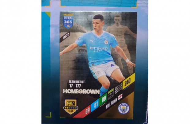 FIFA 365 Adrenalyn 2024 Phil Foden Homegrown krtya