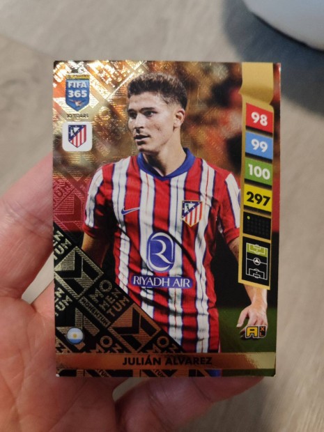 FIFA 365 Panini Momentum 2025 Julián Alvarez focis kártya