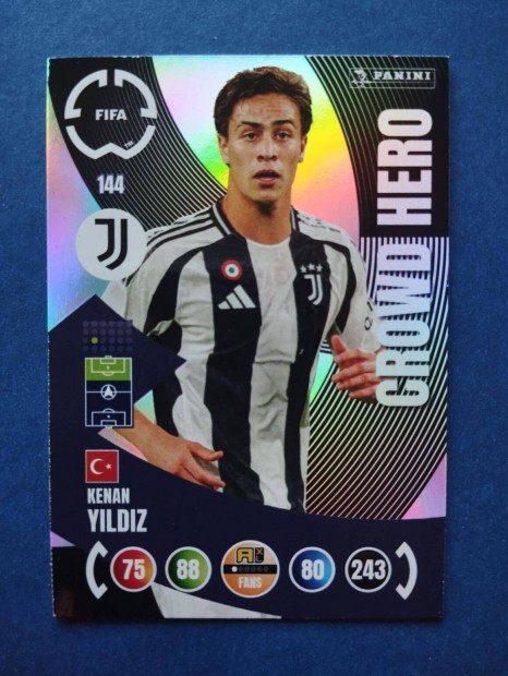 FIFA Club World Cup Kenan Yildiz (Juventus) Crowd Hero focis kártya