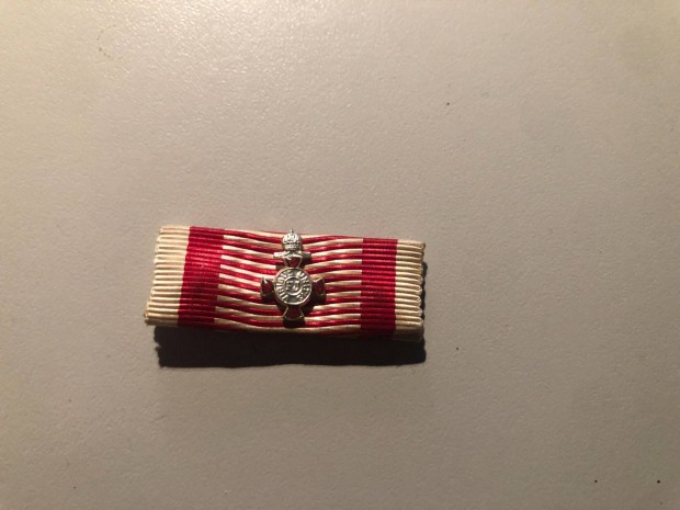 FJ ezüst koronás érdemkereszt mini szalagon