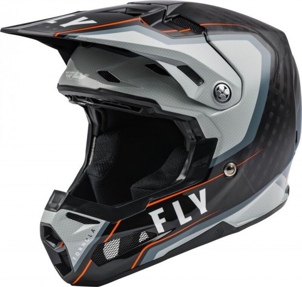 FLY RACING Formula Carbon Axon Sisak Fekete/Szrke/Narancs LG