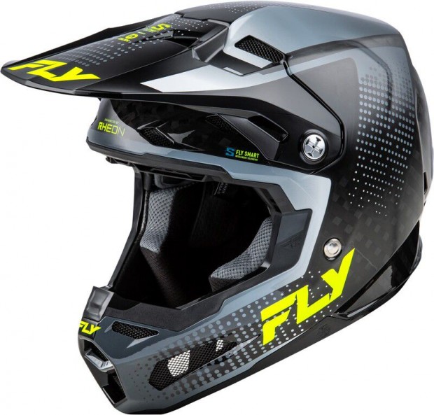FLY RACING Formula S Carbon Protocol Sisak - Fekete Karbon/Szürke/Maga