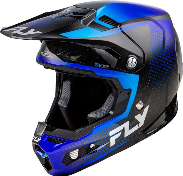 FLY RACING Formula S Carbon Protocol bukósisak - Fekete karbon/Kék