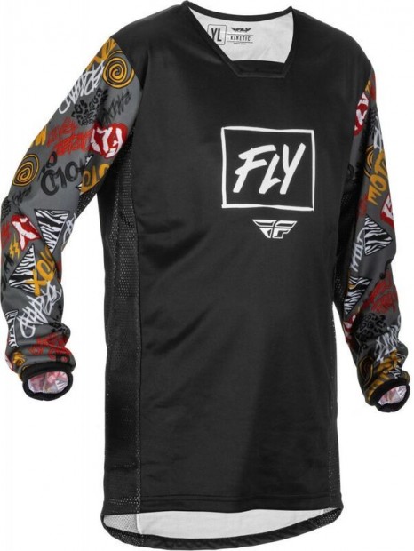 FLY RACING Ifjúsági Kinetic Rebel Mez Fekete/Szürke YL