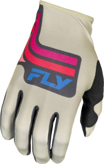 FLY RACING Lite S.E. Vice kesztyű - Világosszürke / Rózsaszín / Korall