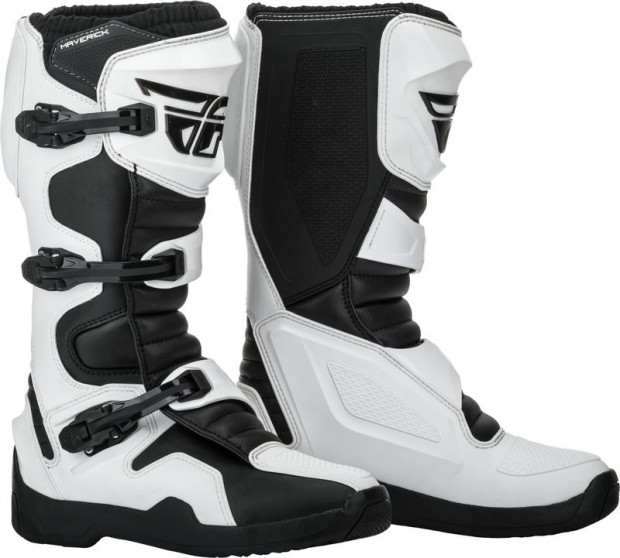 FLY RACING Maverik csizma fehér/fekete, 10-es méret