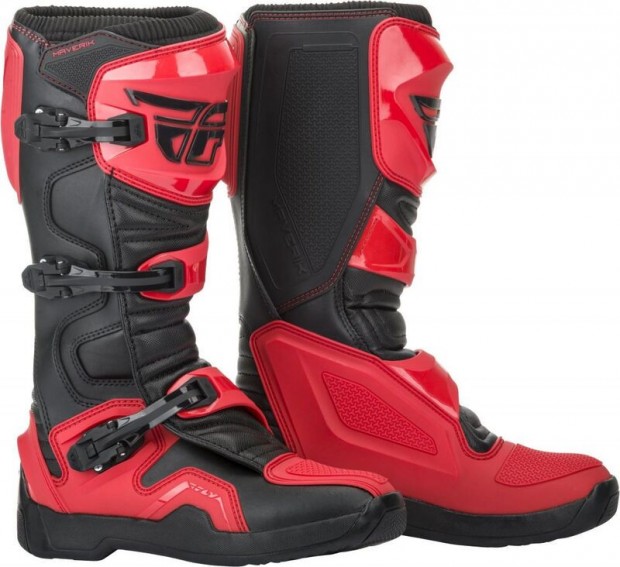FLY RACING Maverik csizma piros/fekete, 09-es méret