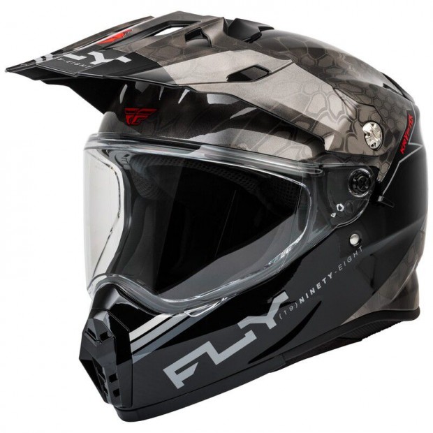 FLY RACING Trekker Kryptek Conceal bukósisak - Fekete/Szürke/Fehér