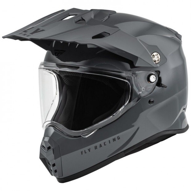 FLY RACING Trekker Solid Bukósisak - Szürke