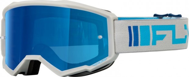 FLY RACING Zone Google Ezüst/Kék - Sötétkék/Füst lencse