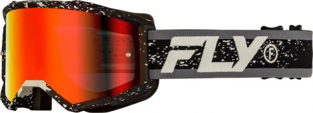 FLY RACING Zone Szemveg Fekete/Szrke - Piros Tkrs/Fst Lencse