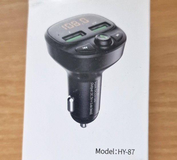 FM Transmitter QC 3.0 2 USB töltő Bluetooth 5.0 Fm adó