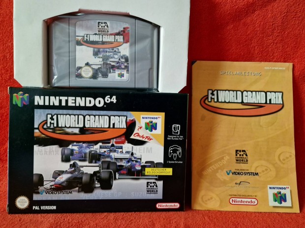 F-1 World Grand Prix Eurpai PAL Nintendo 64 jtk N64