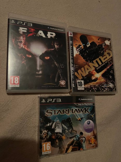 F.3.A.R. ( FEAR 3) +Starhawk + Wanted PS3 egyben