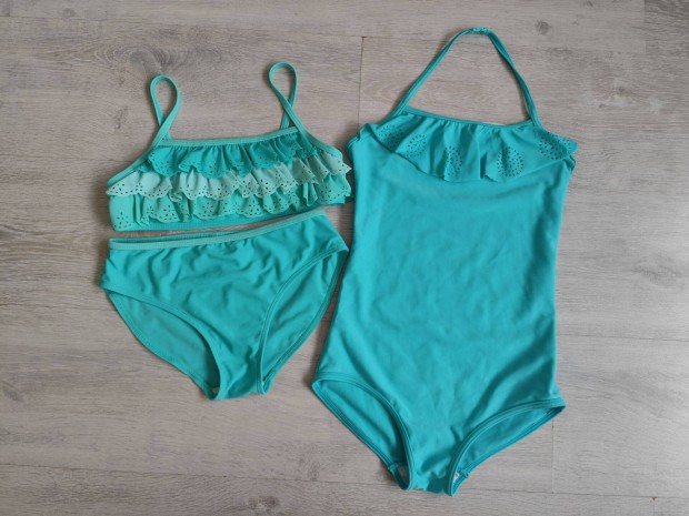 F&F csinos, csajos, kék színű bikini, fürdőruha - 10-11 év, 146