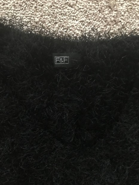 F&F fekete pulover 3/4-es ujj L