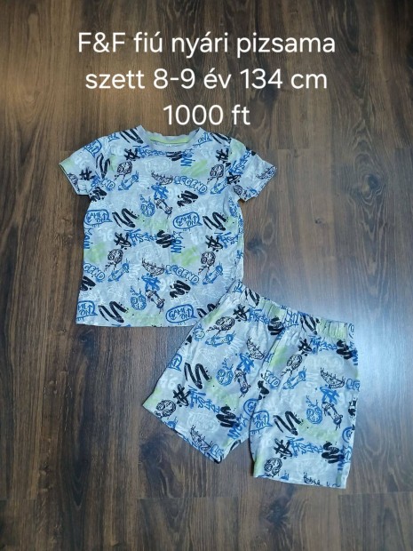 F&F fiú nyári pizsama szett 8-9 év 134 cm