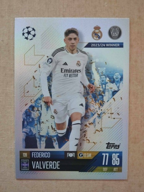 F. Valverde (Real Madrid) Match Attax Bajnokok Ligja 2024/25 krtya