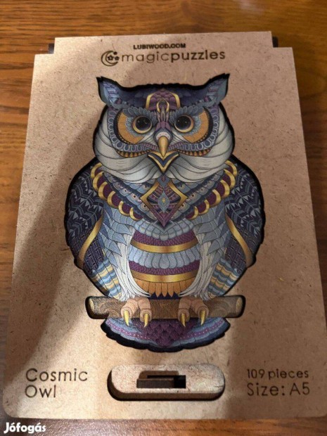 Fa baglyos puzzle A5 méret