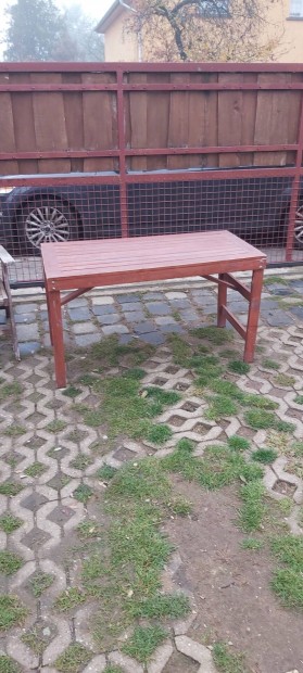 Fa kert asztal 120 x 55 cm 65 cm magas