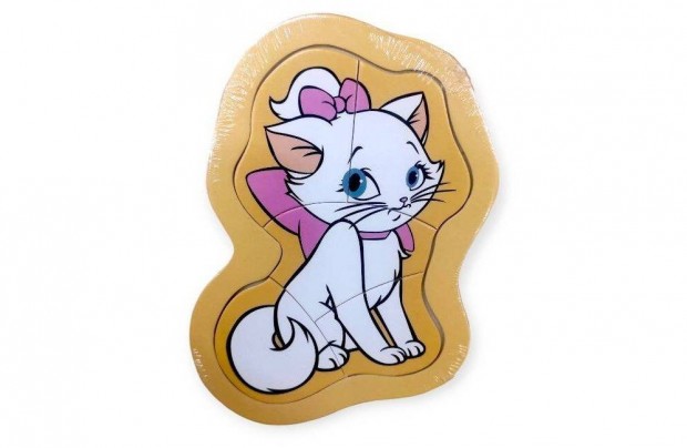 Fa kirakó cicával 5 darabos puzzle gyerekeknek