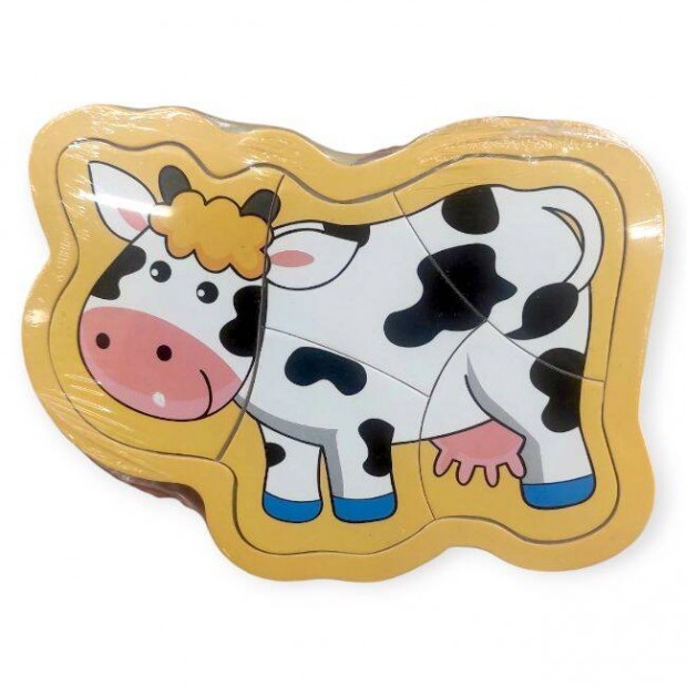 Fa kirakó tehén mintával 5 darabos oktató puzzle