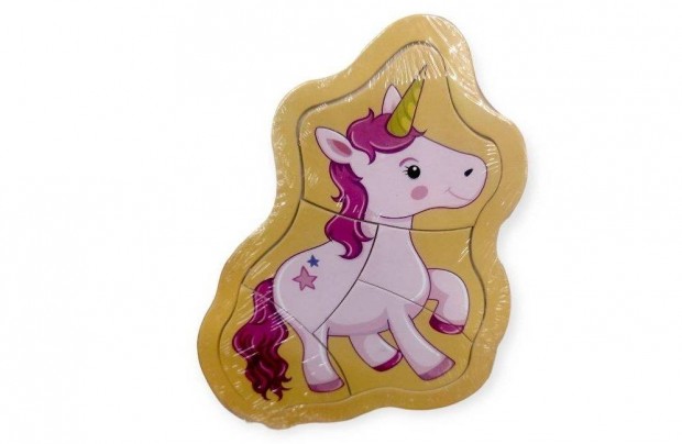 Fa kirakó unikornissal 5 darabos oktató puzzle
