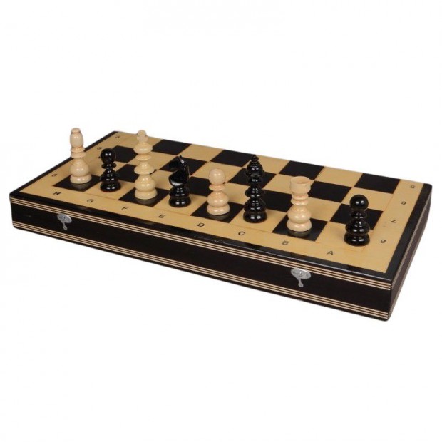 Fa sakk kszlet nagy 65-cm-es fekete
