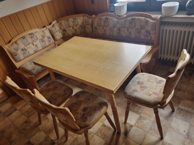 Fa sarok étkező garnitúra