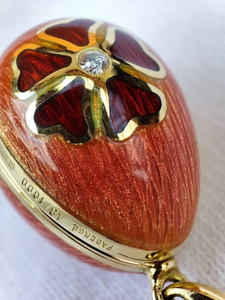 Faberge 18K arany medl Faberge Victor Mayer tojs gymnttal s rubin