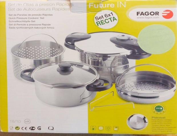 Fagor 4 4l és 6 literes 6l gyorsfőző fazék kukta edény készlet