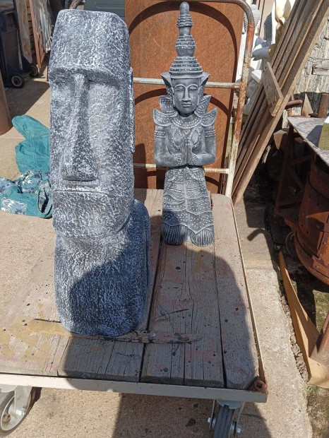 Fagyll mk . Nem beton ! Miniml modern kerti moai fej szobor