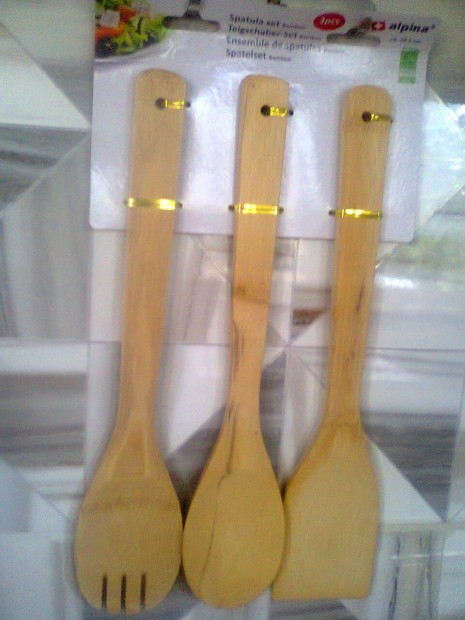 Fakanl, spatula kszlet, bambusz, - j