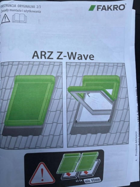 Fakro Arz Z-Wave/102 07 78x140 Tetőablak redőny (Antracit)