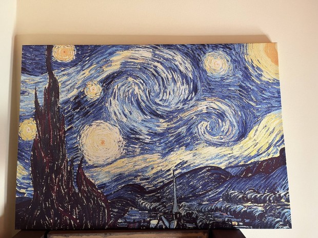 Fali vszon kp Van Gogh The Starry Night msolat, 100 x 70 cm